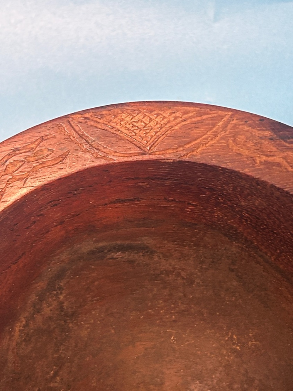 Handcrafted Brown Carved 4 Legged Decorative Bowl koa-wood-kava-bowl - Picture 6 of 11